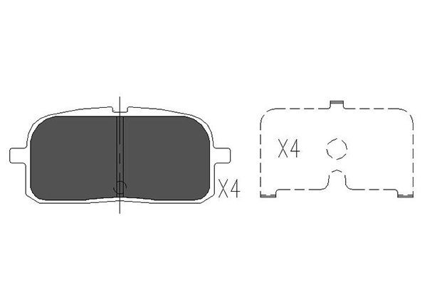 Bromsbeläggsats, Bakaxel Kavo parts KBP-9061 KAVO PARTS