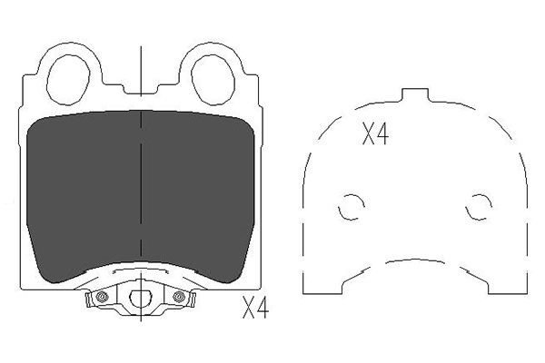 Bromsbeläggsats, Bakaxel Kavo parts KBP-9066 KAVO PARTS