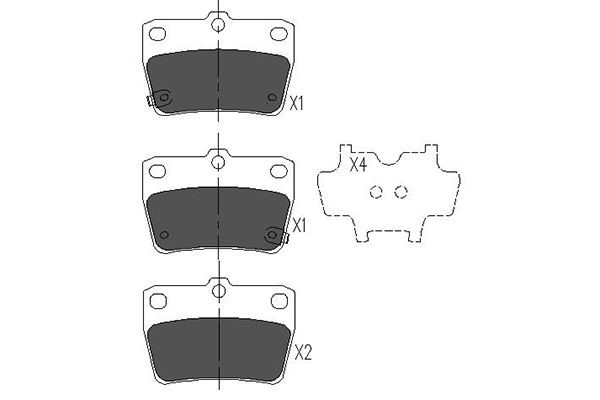 Bromsbeläggsats, Bakaxel Kavo parts KBP-9068 KAVO PARTS