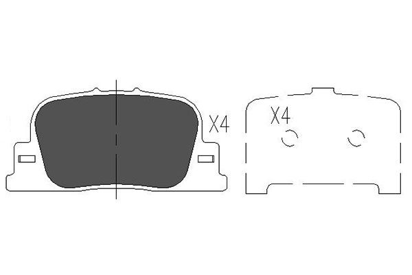 Bromsbeläggsats, Bakaxel Kavo parts KBP-9069 KAVO PARTS