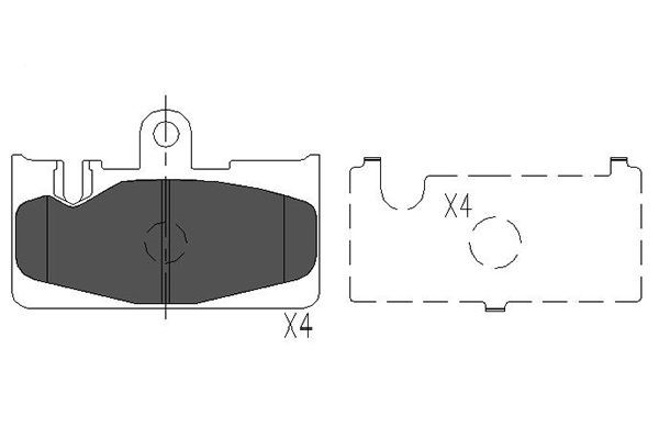 Bromsbeläggsats, Bakaxel Kavo parts KBP-9073 KAVO PARTS