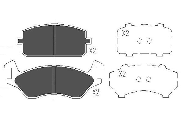 Bromsbeläggsats, Framaxel Kavo parts KBP-9074 KAVO PARTS Bromsbeläggsats, Framaxel Kavo parts KBP-9074 KAVO PARTS