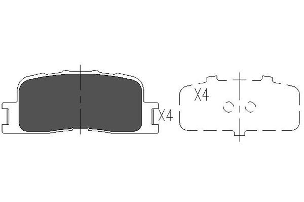Bromsbeläggsats, Framaxel, Bakaxel Kavo parts KBP-9077 KAVO PARTS