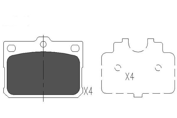 Bromsbeläggsats, Framaxel Kavo parts KBP-9081 KAVO PARTS