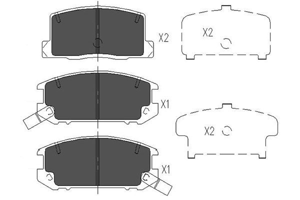 Bromsbeläggsats, Bakaxel Kavo parts KBP-9082 KAVO PARTS