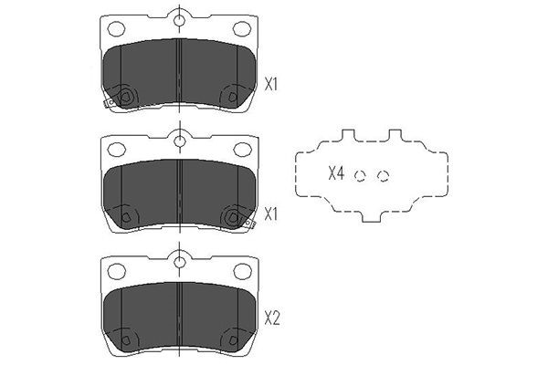Bromsbeläggsats, Bakaxel Kavo parts KBP-9083 KAVO PARTS