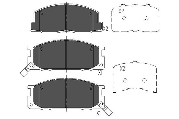 Bromsbeläggsats, Framaxel Kavo parts KBP-9084 KAVO PARTS