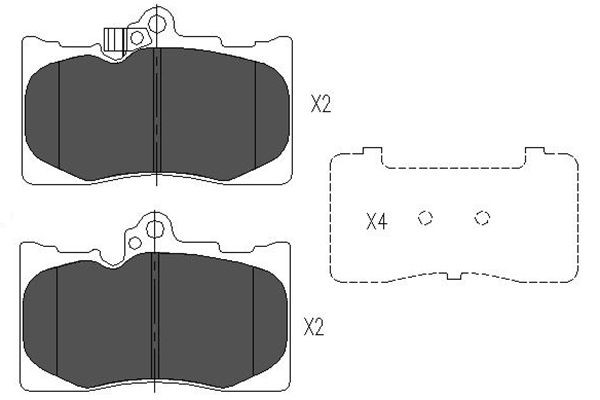Bromsbeläggsats, Framaxel KAVO PARTS