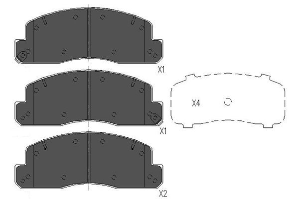 Bromsbeläggsats, Framaxel Kavo parts KBP-9088 KAVO PARTS Bromsbeläggsats, Framaxel Kavo parts KBP-9088 KAVO PARTS