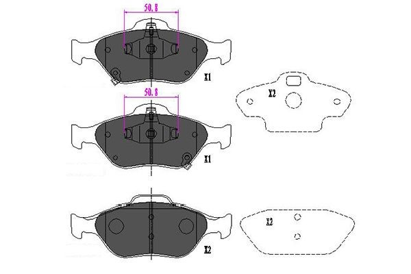 Bromsbeläggsats, Framaxel KAVO PARTS