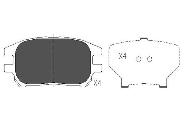 Bromsbeläggsats, Framaxel Kavo parts KBP-9092 KAVO PARTS
