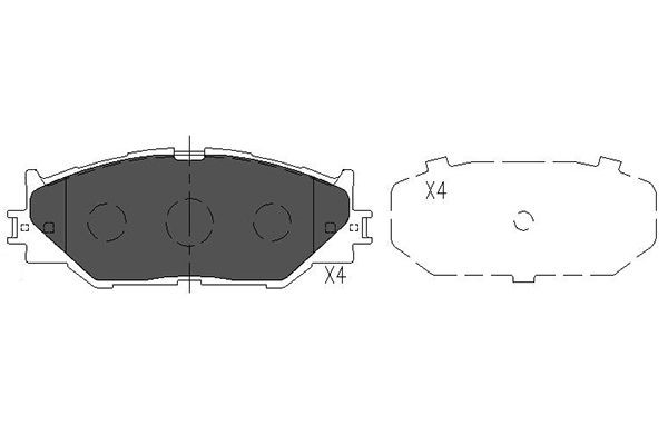 Bromsbeläggsats, Framaxel Kavo parts KBP-9094 KAVO PARTS