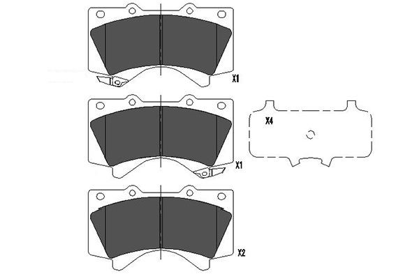 Bromsbeläggsats, Framaxel Kavo parts KBP-9098 KAVO PARTS