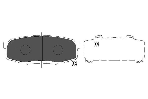 Bromsbeläggsats, Bakaxel Kavo parts KBP-9099 KAVO PARTS
