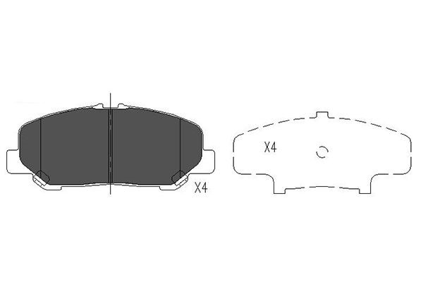 Bromsbeläggsats, Framaxel Kavo parts KBP-9101 KAVO PARTS Bromsbeläggsats, Framaxel Kavo parts KBP-9101 KAVO PARTS