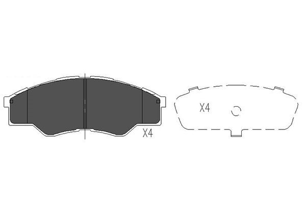 Bromsbeläggsats, Framaxel Kavo parts KBP-9102 KAVO PARTS