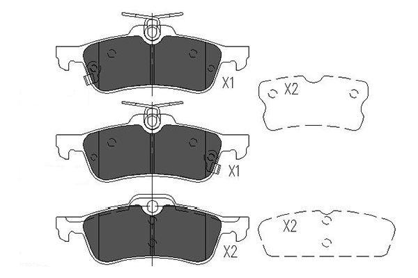 Bromsbeläggsats, Bakaxel KAVO PARTS