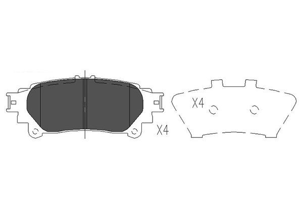 Bromsbeläggsats, Bakaxel Kavo parts KBP-9111 KAVO PARTS