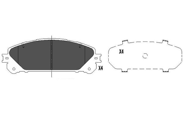 Bromsbeläggsats, Framaxel KAVO PARTS