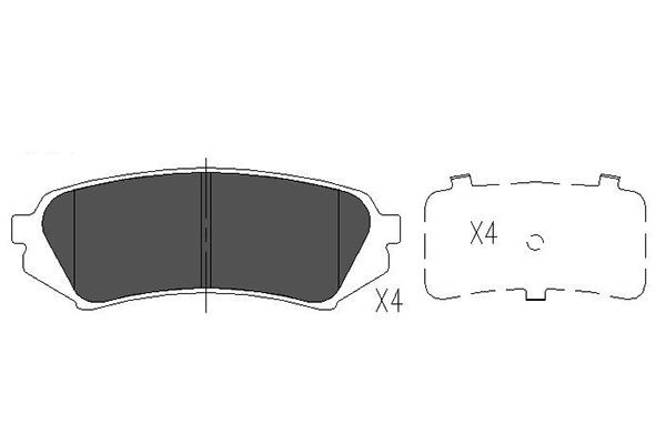 Bromsbeläggsats, Bakaxel Kavo parts KBP-9118 KAVO PARTS