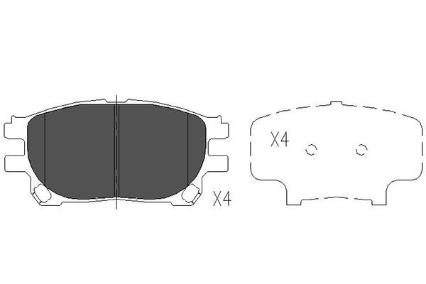 Bromsbeläggsats, Framaxel Kavo parts KBP-9121 KAVO PARTS