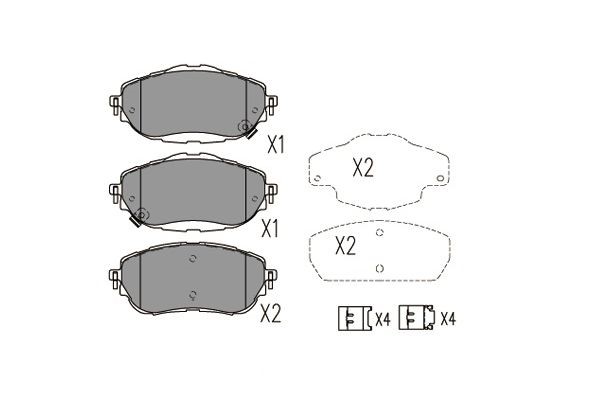 Bromsbeläggsats, Framaxel KAVO PARTS
