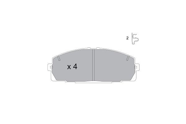 Bromsbeläggsats, Framaxel Kavo parts KBP-9124 KAVO PARTS