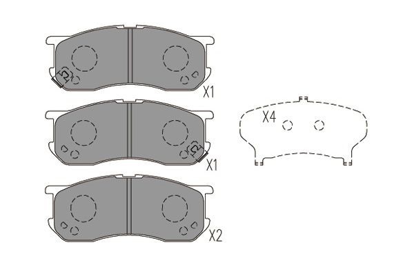 Bromsbeläggsats, Framaxel Kavo parts KBP-9132 KAVO PARTS