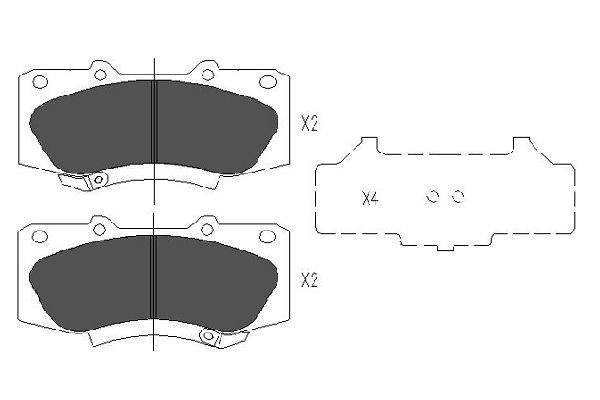 Bromsbeläggsats, Framaxel KAVO PARTS