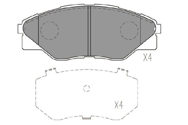 Bromsbeläggsats, Framaxel Kavo parts KBP-9135 KAVO PARTS
