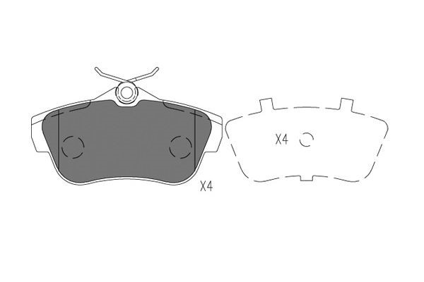 Bromsbeläggsats, Bakaxel Kavo parts KBP-9147 KAVO PARTS