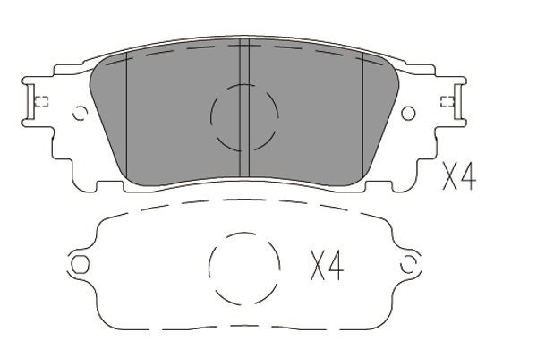 Bromsbeläggsats, Bakaxel KAVO PARTS