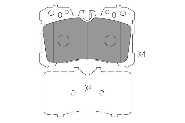 Bromsbeläggsats, Framaxel Kavo parts KBP-9150 KAVO PARTS