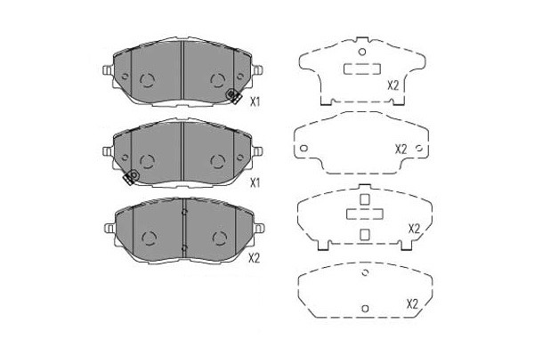 Bromsbeläggsats, Framaxel Kavo parts KBP-9153 KAVO PARTS