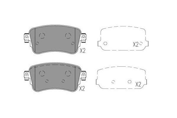 Bromsbeläggsats, Bakaxel KAVO PARTS