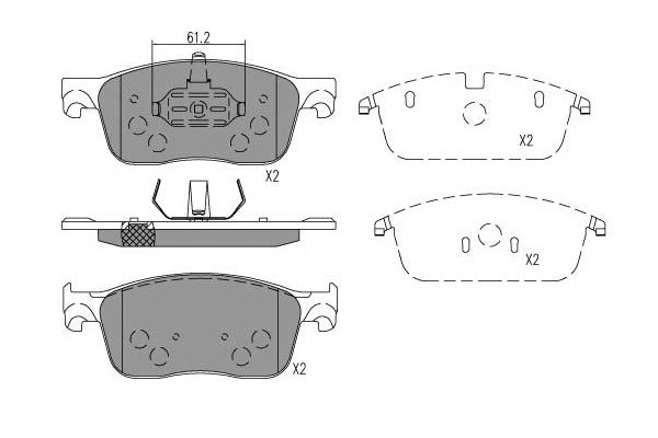 Bromsbeläggsats, Framaxel Kavo parts KBP-9155 KAVO PARTS