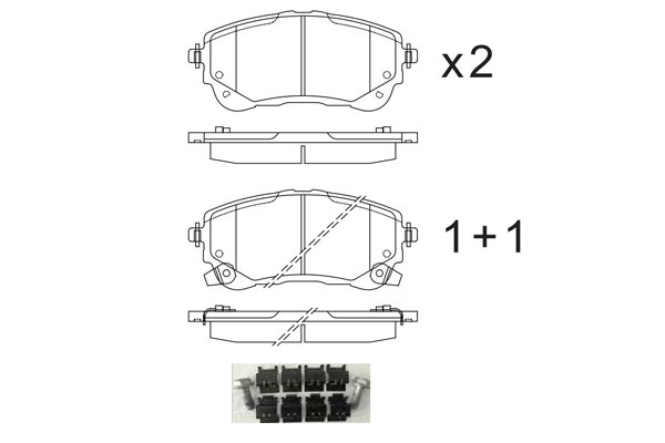 Bromsbeläggsats, Framaxel Kavo parts KBP-9159 KAVO PARTS
