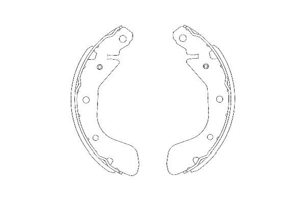 Bromsbackar, sats, Bakaxel Kavo parts KBS-1401 KAVO PARTS