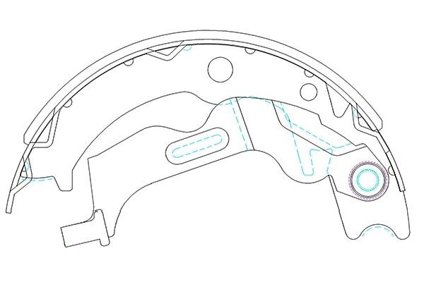 Bromsbackar, sats, Bakaxel Kavo parts KBS-1405 KAVO PARTS