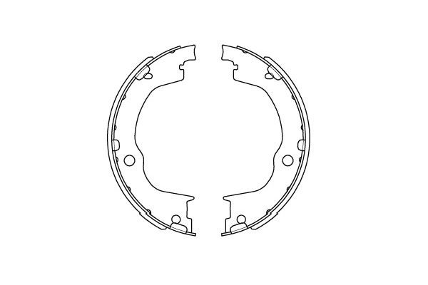 Bromsbackar, sats, parkeringsbroms, Bakaxel KAVO PARTS