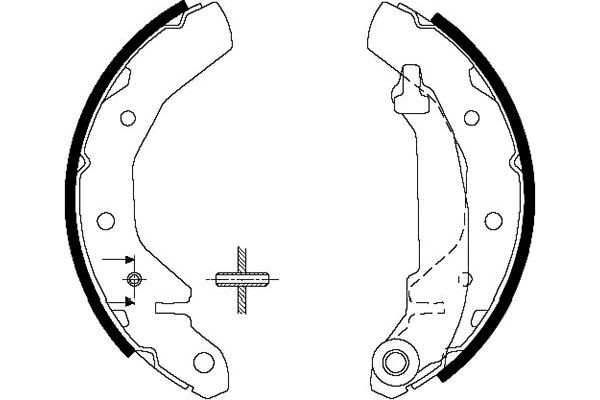 Bromsbackar, sats, Bakaxel Kavo parts KBS-1407 KAVO PARTS