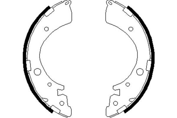 Bromsbackar, sats, Bakaxel Kavo parts KBS-2907 KAVO PARTS