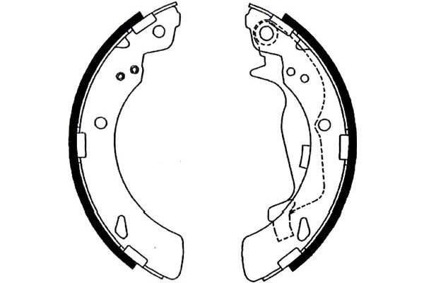 Bromsbackar, sats, Bakaxel Kavo parts KBS-2910 KAVO PARTS