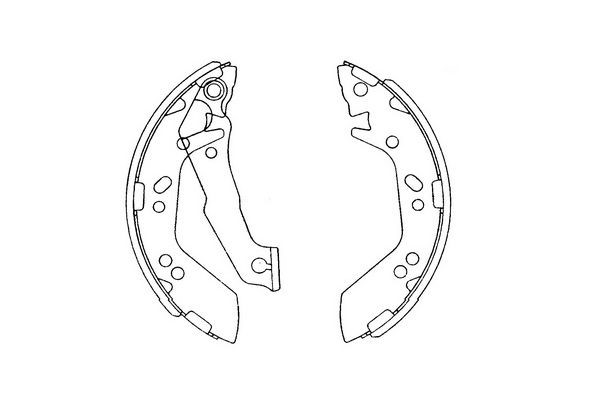 Bromsbackar, sats, Bakaxel Kavo parts KBS-3401 KAVO PARTS