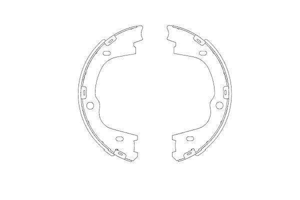 Bromsbackar, sats, Bakaxel Kavo parts KBS-3406 KAVO PARTS
