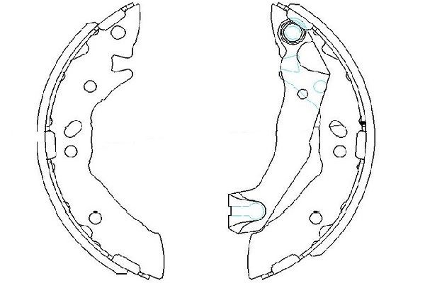 Bromsbackar, sats, Bakaxel Kavo parts KBS-3408 KAVO PARTS