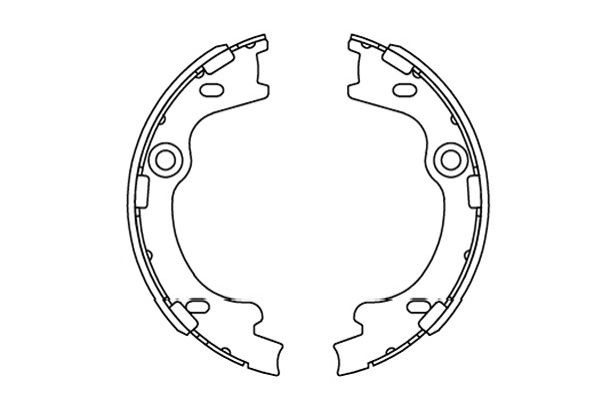 Bromsbackar, sats, parkeringsbroms, Bakaxel KAVO PARTS
