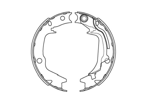 Bromsbackar, sats, parkeringsbroms, Bakaxel KAVO PARTS