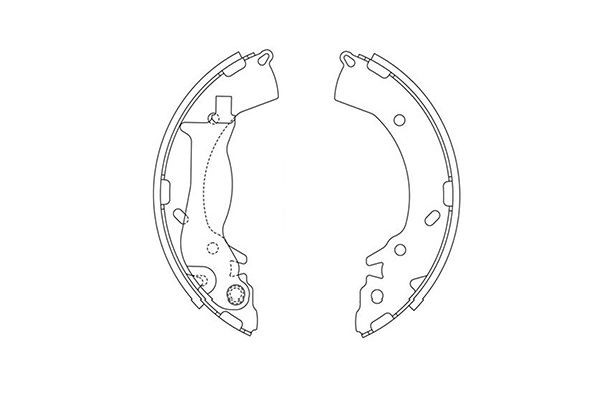 Bromsbackar, sats, Bakaxel Kavo parts KBS-3419 KAVO PARTS