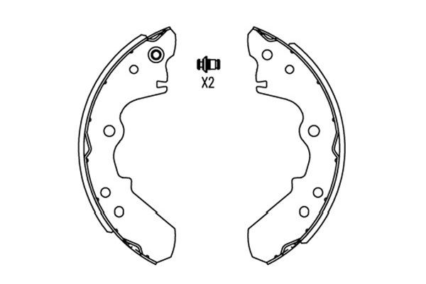 Bromsbackar, sats, Bakaxel Kavo parts KBS-3902 KAVO PARTS